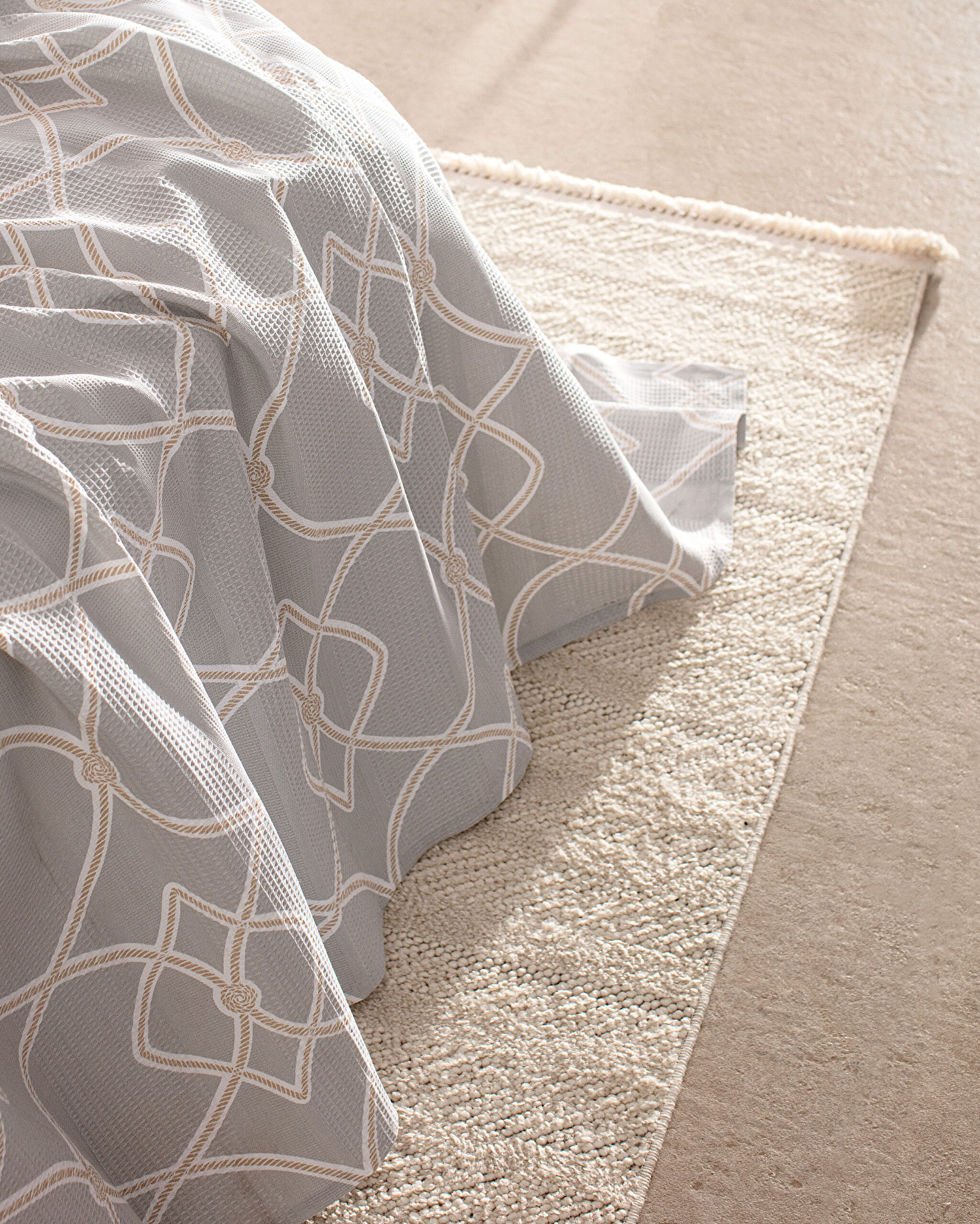 Ensemble piqué imprimé cartonné Fonte Double 100 % coton - Gris - 2